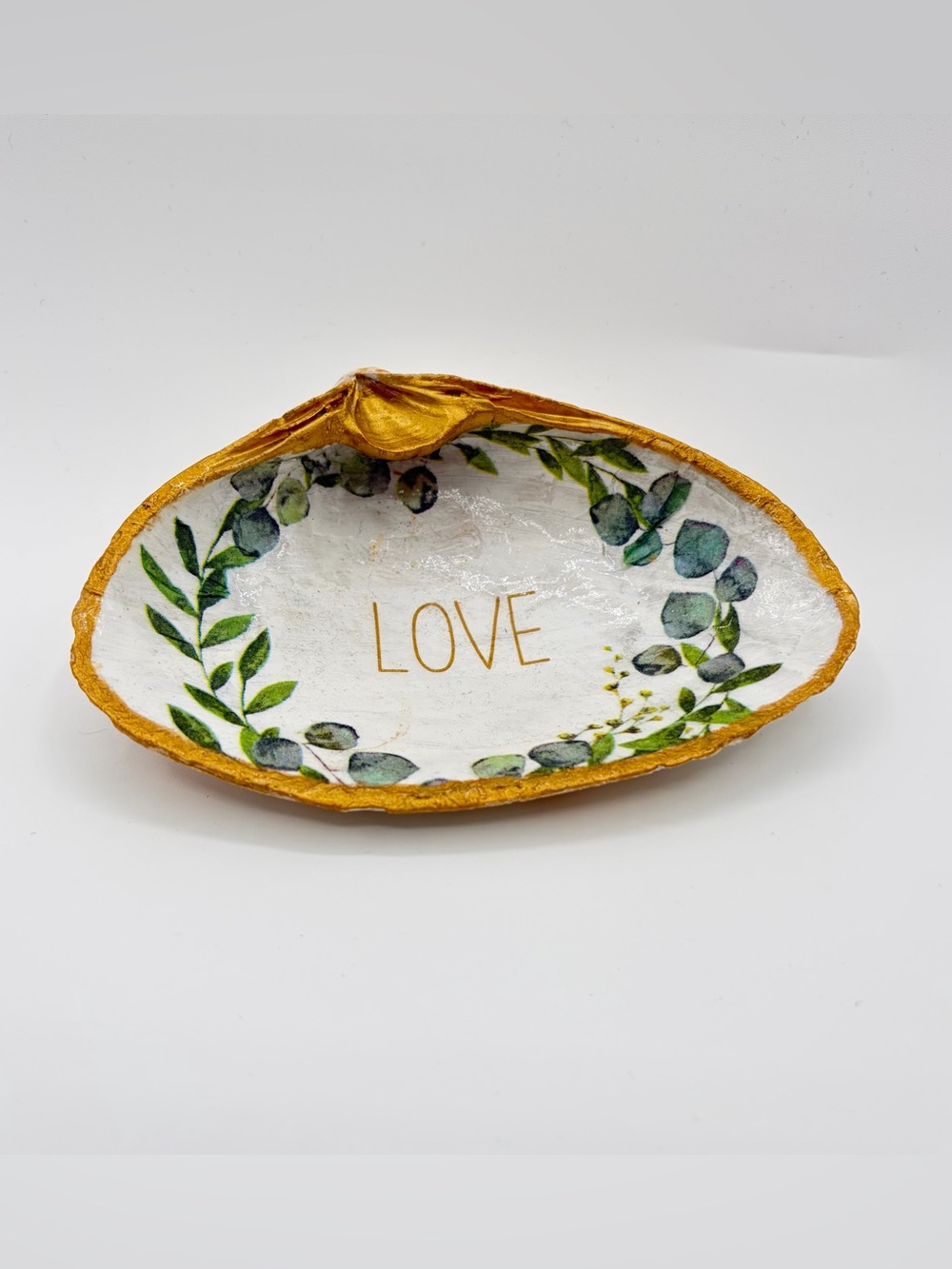 'Love' She’ll Trinket Dish with Gold Edge